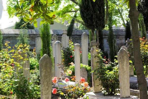 Arte Piedra Tumba Otomana Cementerio —  Fotos de Stock