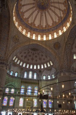 İstanbul, Türkiye 'de Osmanlı mimarisinde kubbenin iç görünümü