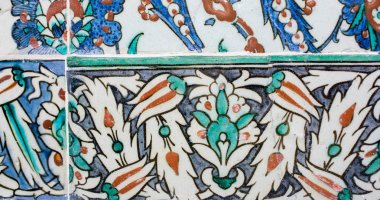 Osmanlı el yapımı çiçek desenli Türk fayansları