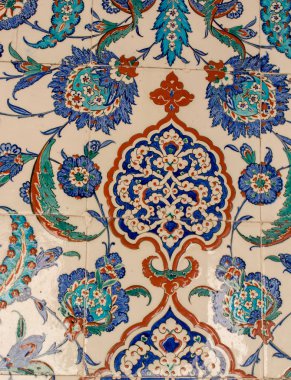 Osmanlı el yapımı çiçek desenli Türk fayansları
