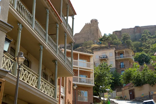Tbilisi Old Town Historische Wijk Van Hoofdstad Van Georgië — Stockfoto