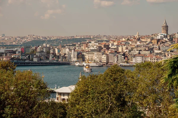 Вид Галатскую Башню Древних Времен Стамбуле — стоковое фото
