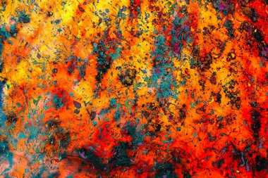 Soyut grunge sanat arkaplan dokusu renkli boya çıkıntıları ile
