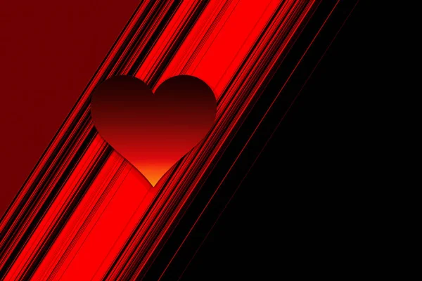 Valentine's Day Background with red Heart Shape as Love concept — Stock Photo, Image