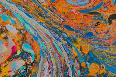 Soyut grunge sanat arkaplan dokusu renkli boya çıkıntıları ile