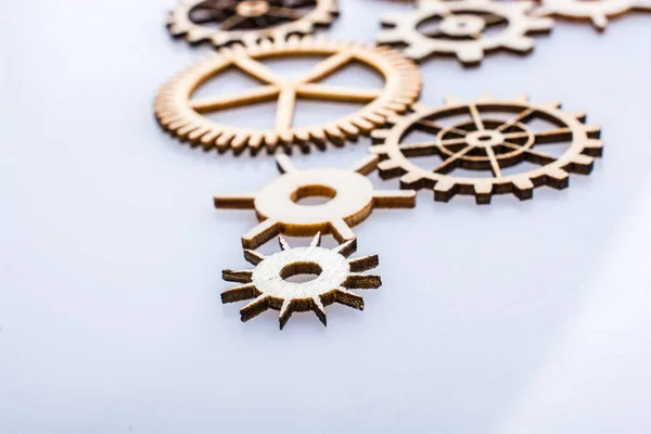 Gear wheels on white background as concept of engineering — Stock Photo, Image