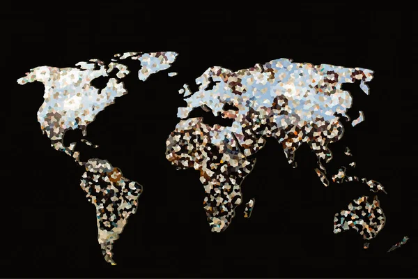 Aproximadamente esboçado mapa do mundo como conceitos de negócios globais — Fotografia de Stock