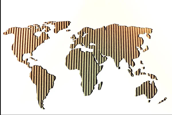 Aproximadamente bosquejado mapa del mundo con patrones —  Fotos de Stock