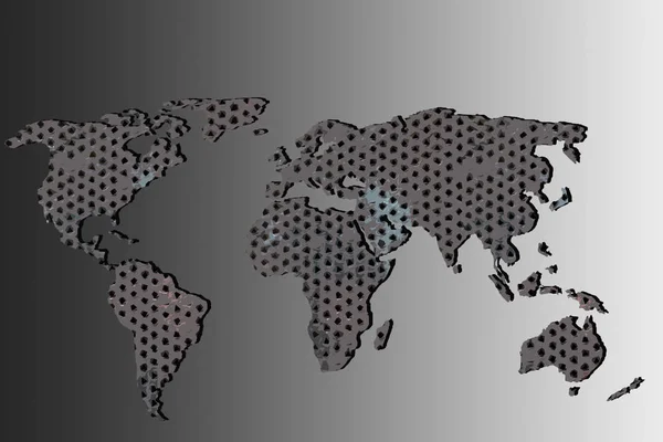 Ruwweg geschetst wereldkaart als wereldwijde business concepten — Stockfoto