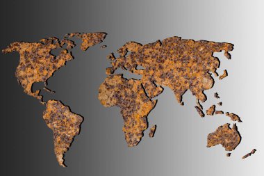 Dünya haritası kabaca küresel iş kavramları olarak çizildi