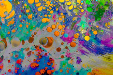 Soyut grunge sanat arkaplan dokusu renkli boya çıkıntıları ile