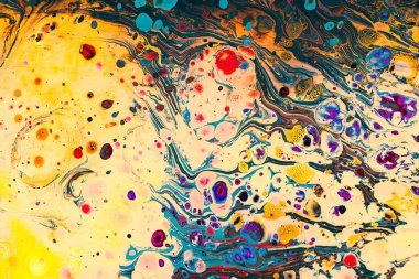 Soyut grunge sanat arkaplan dokusu renkli boya çıkıntıları ile