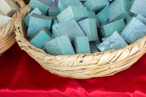 Collection of bars of hand made soap — Stock Photo, Image