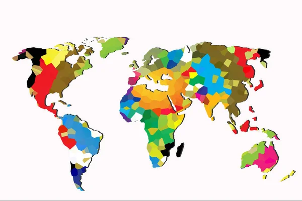 Grob skizzierte Weltkarte als globale Geschäftskonzepte — Stockfoto