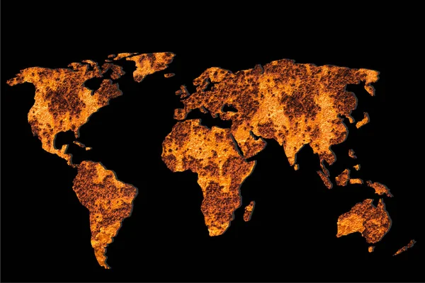 Zhruba načrtnutá mapa světa jako globální obchodní koncepce — Stock fotografie