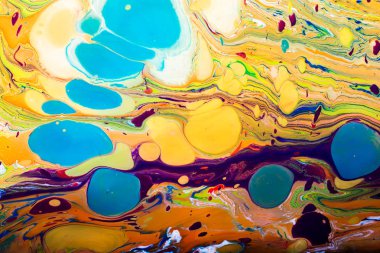 Renkli arkaplanda soyut boya desenleri
