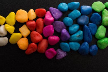 Renkli çakıl yığını taş arka plan olarak