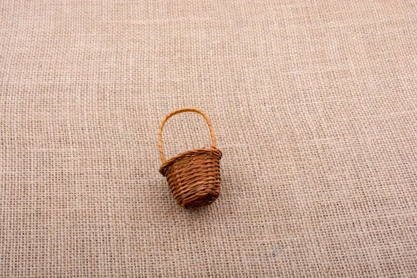 Wicker basket on a basket background — Stock Photo, Image