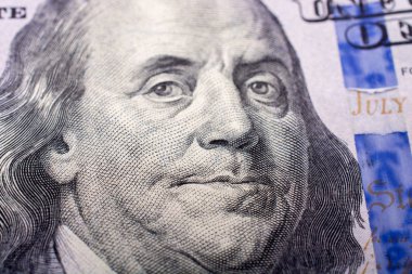 Bize Benjamin Franklin yüz doları yakın çekim 