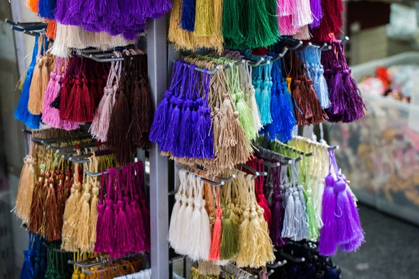 Traditional tassels in various colors — Stock Photo, Image