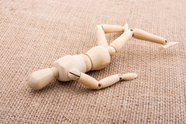  Ahşap bebek tuval üzerine poz