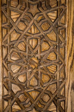 Tahtada geometrik desenli Osmanlı Türk sanatı