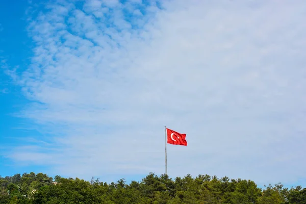 Турецкий национальный флаг — стоковое фото