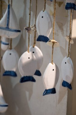 Bir deniz yaşamı dekorasyon olarak ahşap hayat