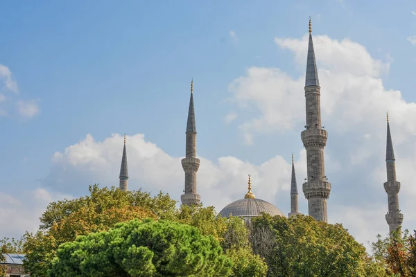 Minaret of Ottoman Mosques in view Stock Image