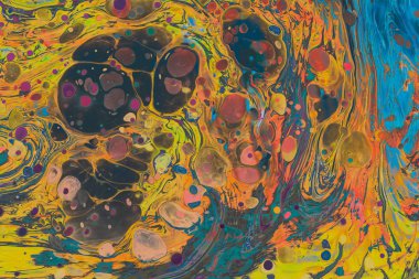 Soyut grunge sanat arkaplan dokusu renkli boya çıkıntıları ile