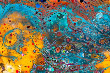 Soyut grunge sanat arkaplan dokusu renkli boya çıkıntıları ile