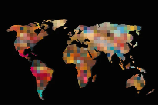 Aproximadamente esboçado mapa do mundo como conceitos de negócios globais — Fotografia de Stock