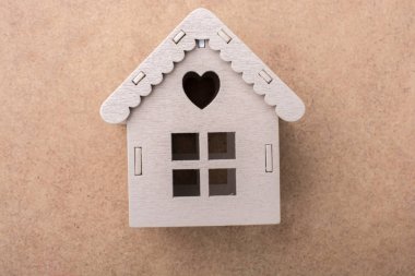 Model ev keten bir tuval üzerine