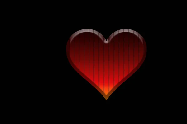 情人节背景与红色心形作为爱概念 — 图库照片