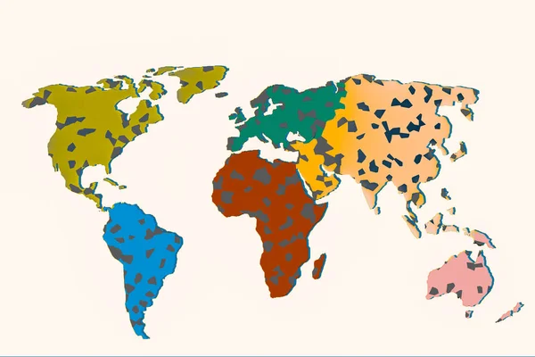 Aproximadamente bosquejado mapa del mundo como conceptos de negocios globales —  Fotos de Stock