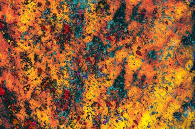 Soyut grunge sanat arkaplan dokusu renkli boya çıkıntıları ile