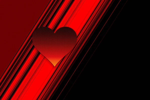 Fondo del Día de San Valentín con forma de corazón rojo como concepto de amor —  Fotos de Stock