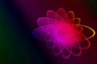 Fizik teması olarak atomik parçacık arka planı