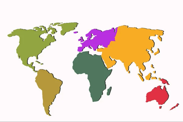 Roughly sketched out world map as global business concepts — Stock Photo, Image