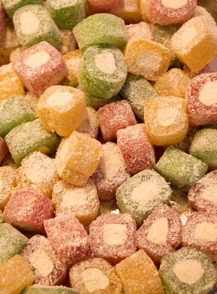 Traditionella osmanska Turkish delight sötsaker — Stockfoto