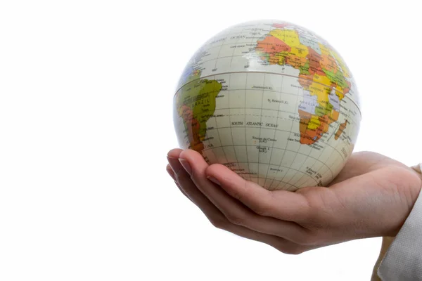 Niño sosteniendo un globo — Foto de Stock