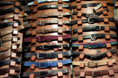 Farklı renkli kemer tokaları ile kümesi 