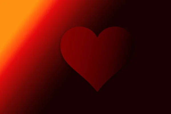 愛の概念として赤のハート型にバレンタインデーの背景 — ストック写真