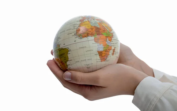 Niño sosteniendo un globo — Foto de Stock