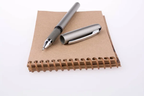 Bolígrafo Cuaderno Espiral — Foto de Stock