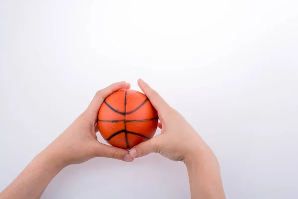 Turuncu basketbol modeli — Stok fotoğraf