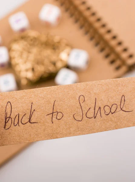 Voltar Tema Escola Com Coração — Fotografia de Stock