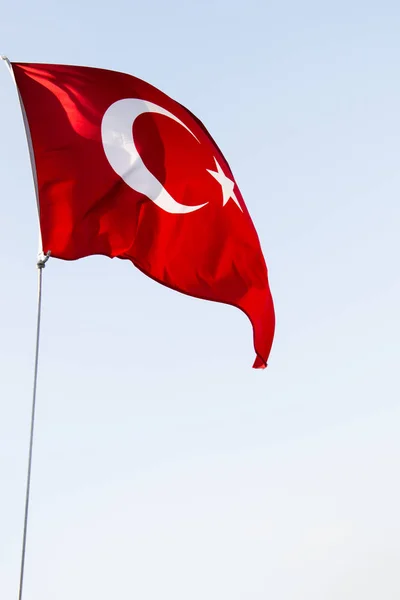 Турецька-Національний прапор на увазі — стокове фото