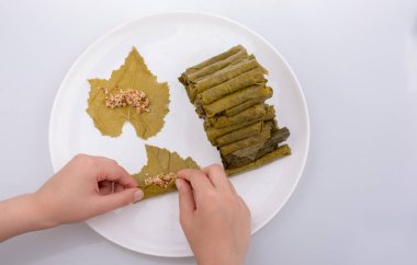 Türk tarzı dolma yaprak 