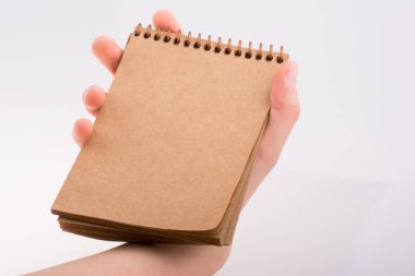 bir defter tutan el